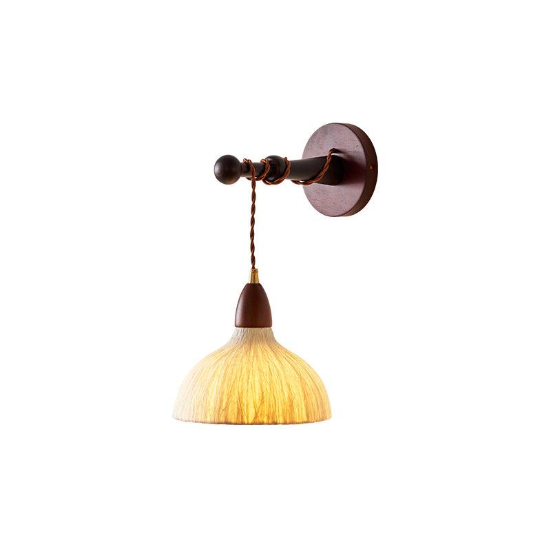 Soren Wall Lamp Dia 7.9″ x W 8.7″ x H 7.9″ / Dia 20cm x W 22cm x H 20cm / Walnut color＆White Wall lamp
