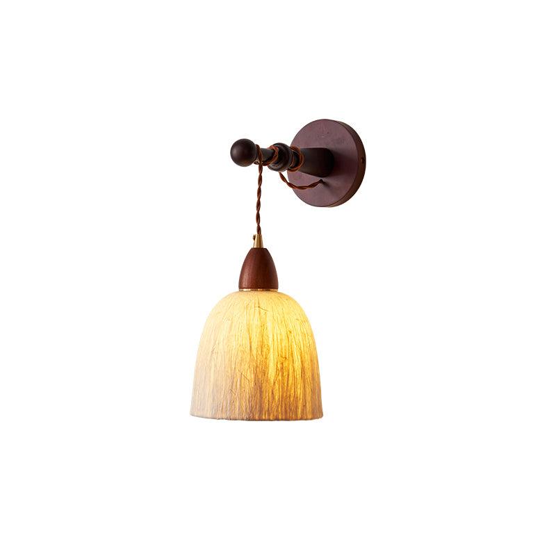 Soren Wall Lamp Dia 6.7″ x W 8.7″ x H 5.9″ / Dia 17cm x W 22cm x H 15cm / Walnut color＆White Wall lamp