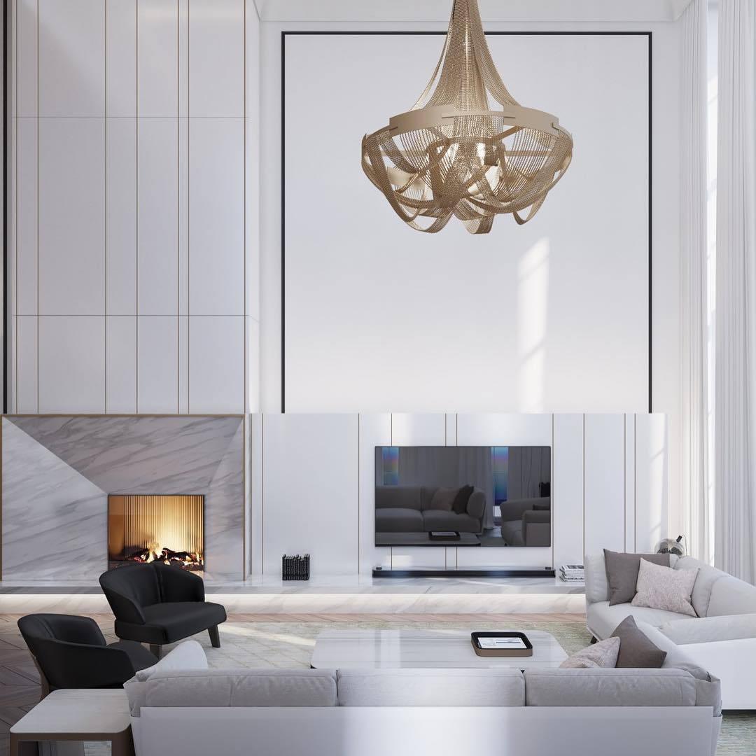 Tassel Aluminum Chain Chandelier Chandelier