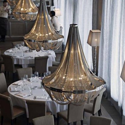 Tassel Aluminum Chain Chandelier Chandelier