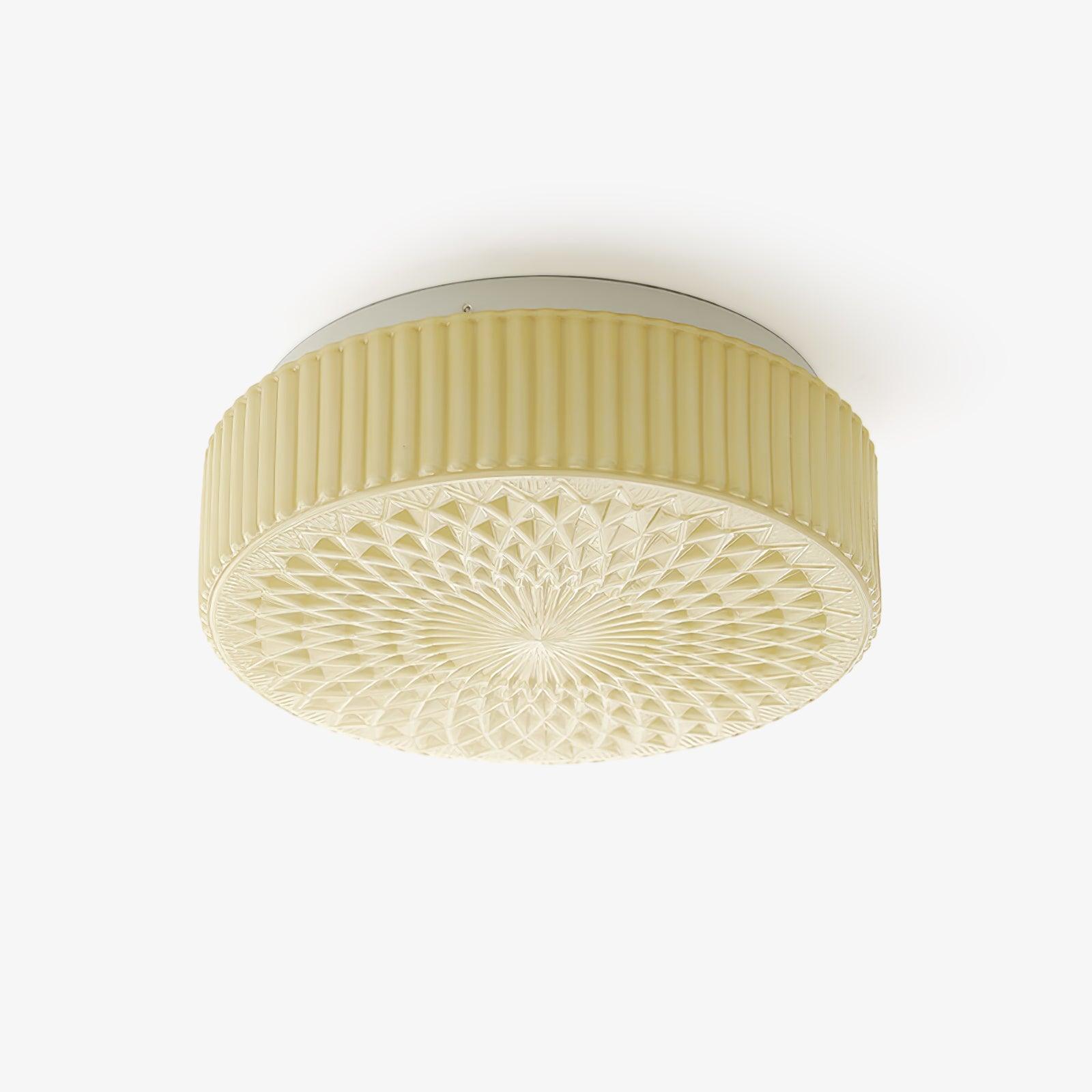 Souffle Ceiling Lamp Dia 13.8″ x H 5.7″ / Dia 35cm x H 14.5cm / Creamy yellow Ceiling lamp