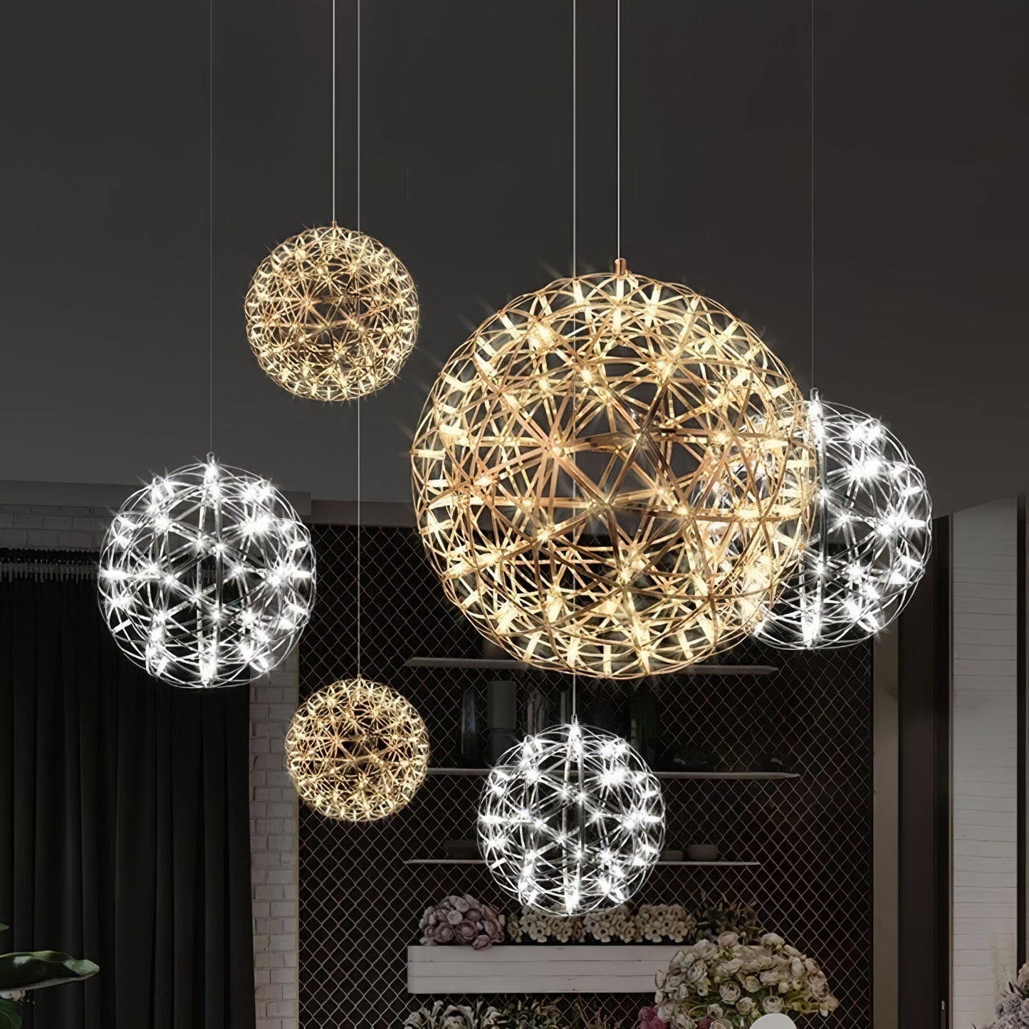 Silver Spark Ball Pendant Light Pendant light