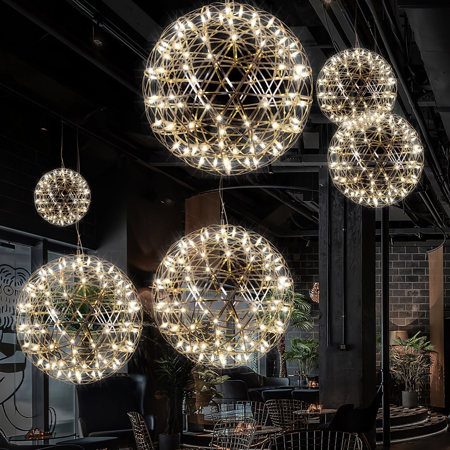 Silver Spark Ball Pendant Light Pendant light