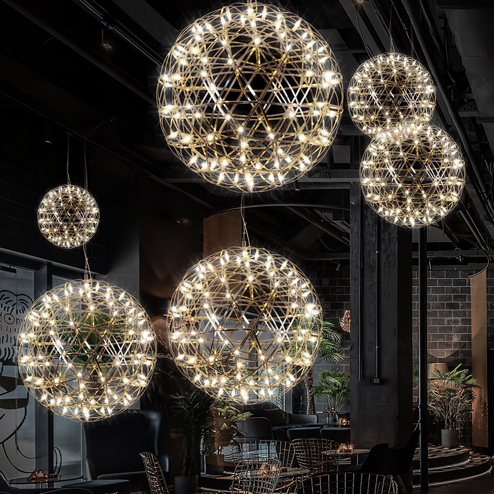 Silver Spark Ball Pendant Light Pendant light