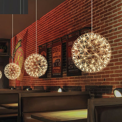 Gold Spark Ball Pendant Light