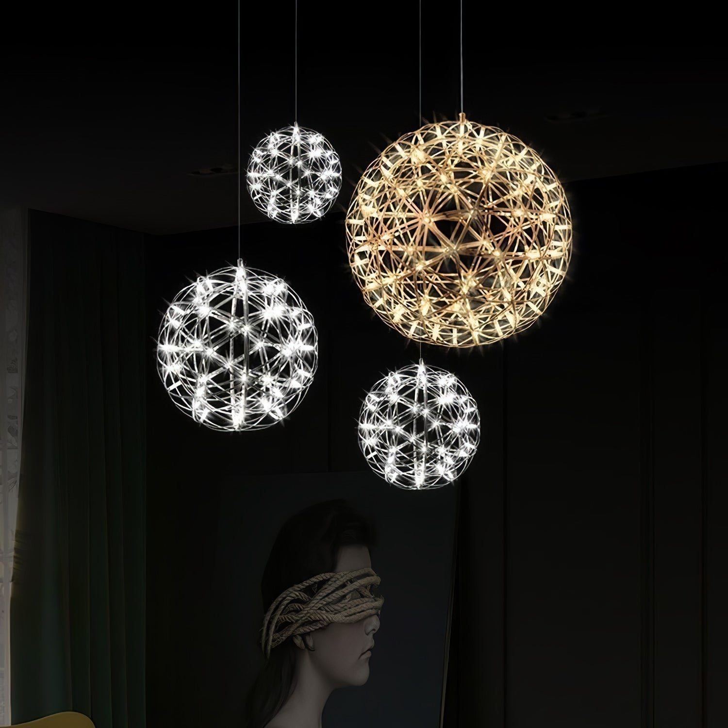Silver Spark Ball Pendant Light Pendant light