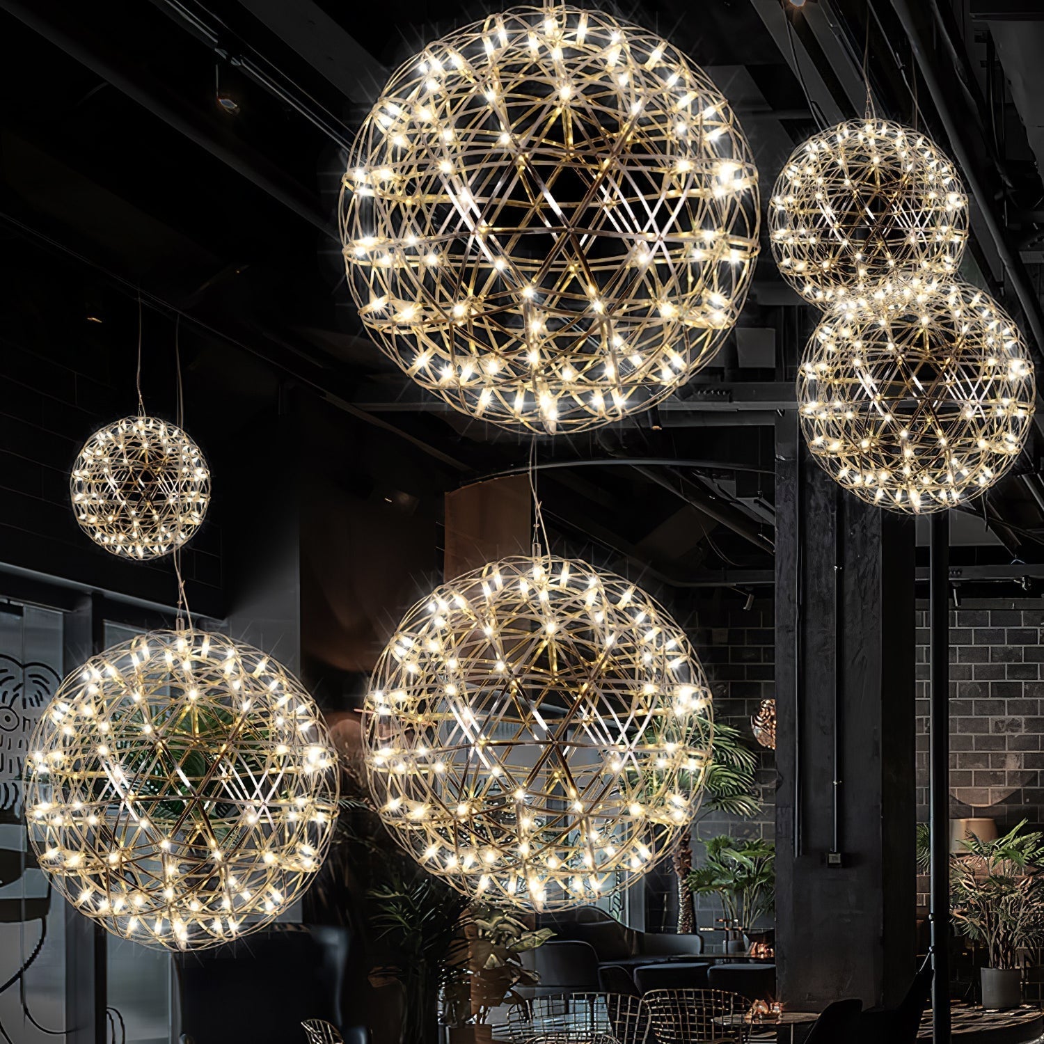 Silver Spark Ball Pendant Light Pendant light