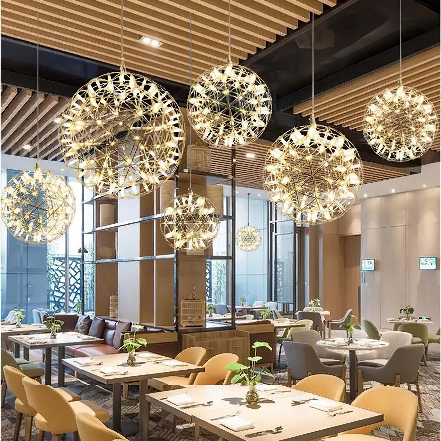 Silver Spark Ball Pendant Light Pendant light