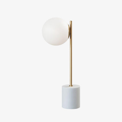 Sphere & Stem Table Lamp Dia 8.7″ x H 22.8″ / Dia 22cm x H 58cm / Gold + White / US plug Table lamp
