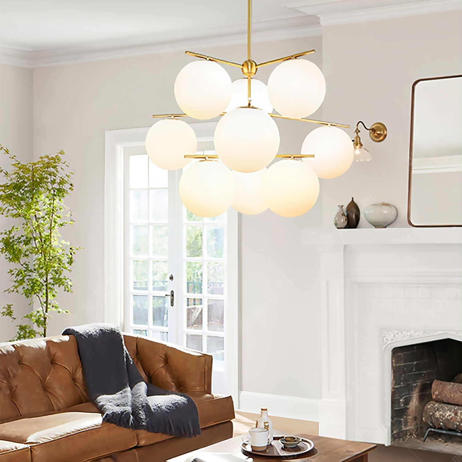 Sphere & Stem Chandelier Chandelier