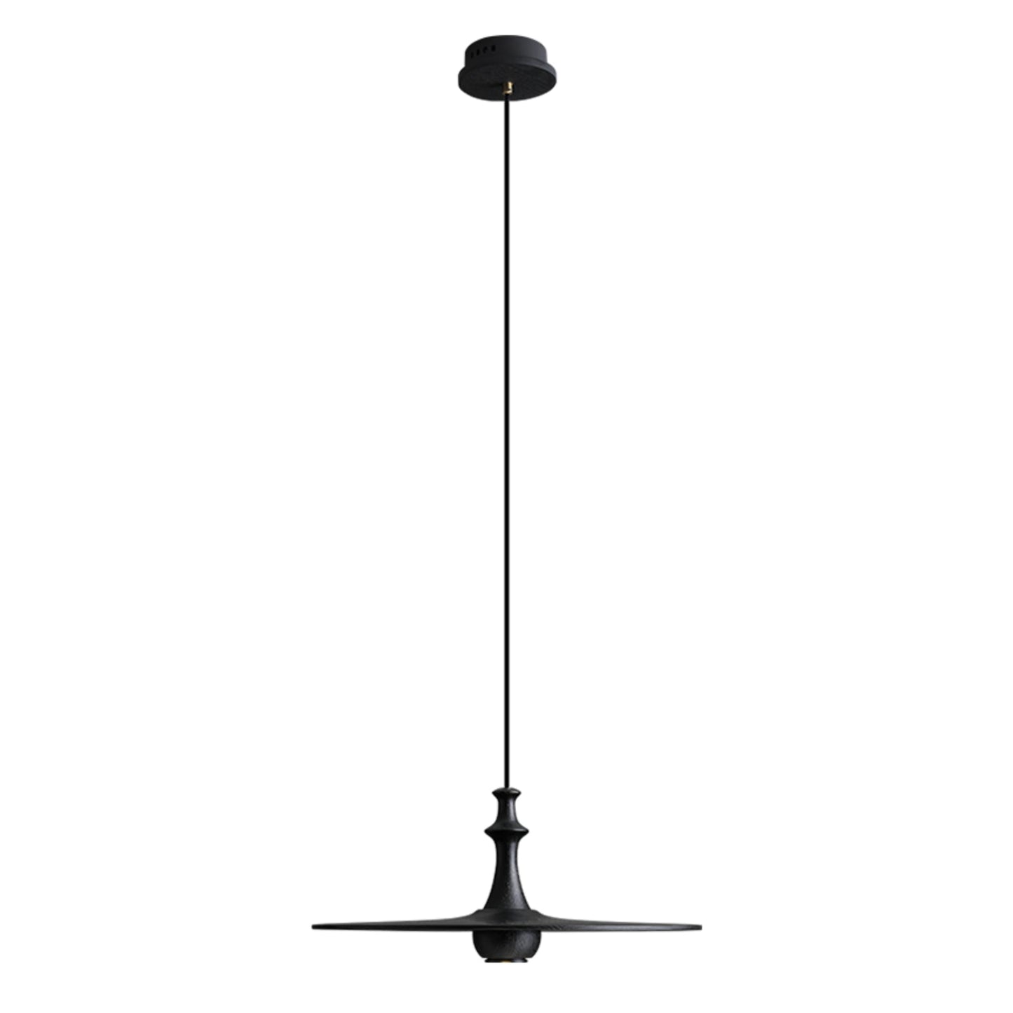 Spindle Disc Pendant Lamp 1 head: Dia 17.7″ x H 7.9″ / Black Pendant light