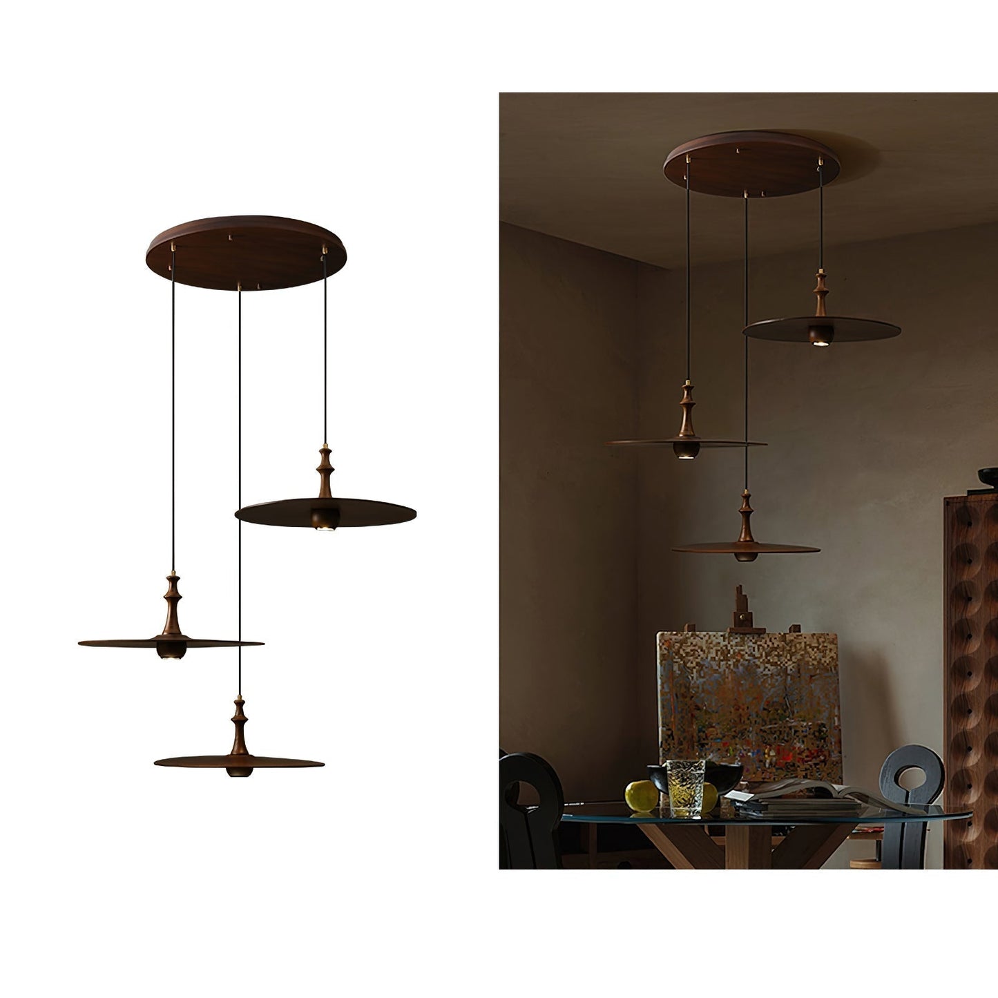 Spindle Disc Pendant Lamp Pendant light