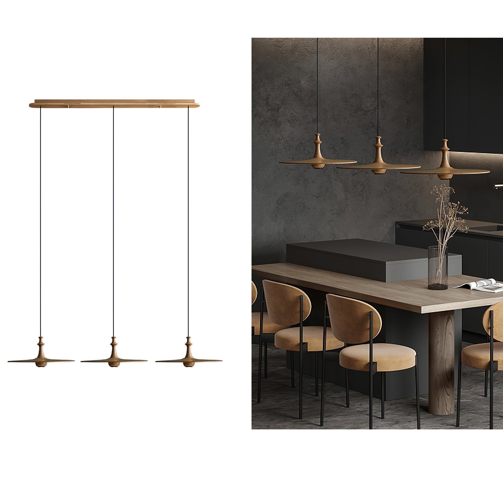Spindle Disc Pendant Lamp Pendant light