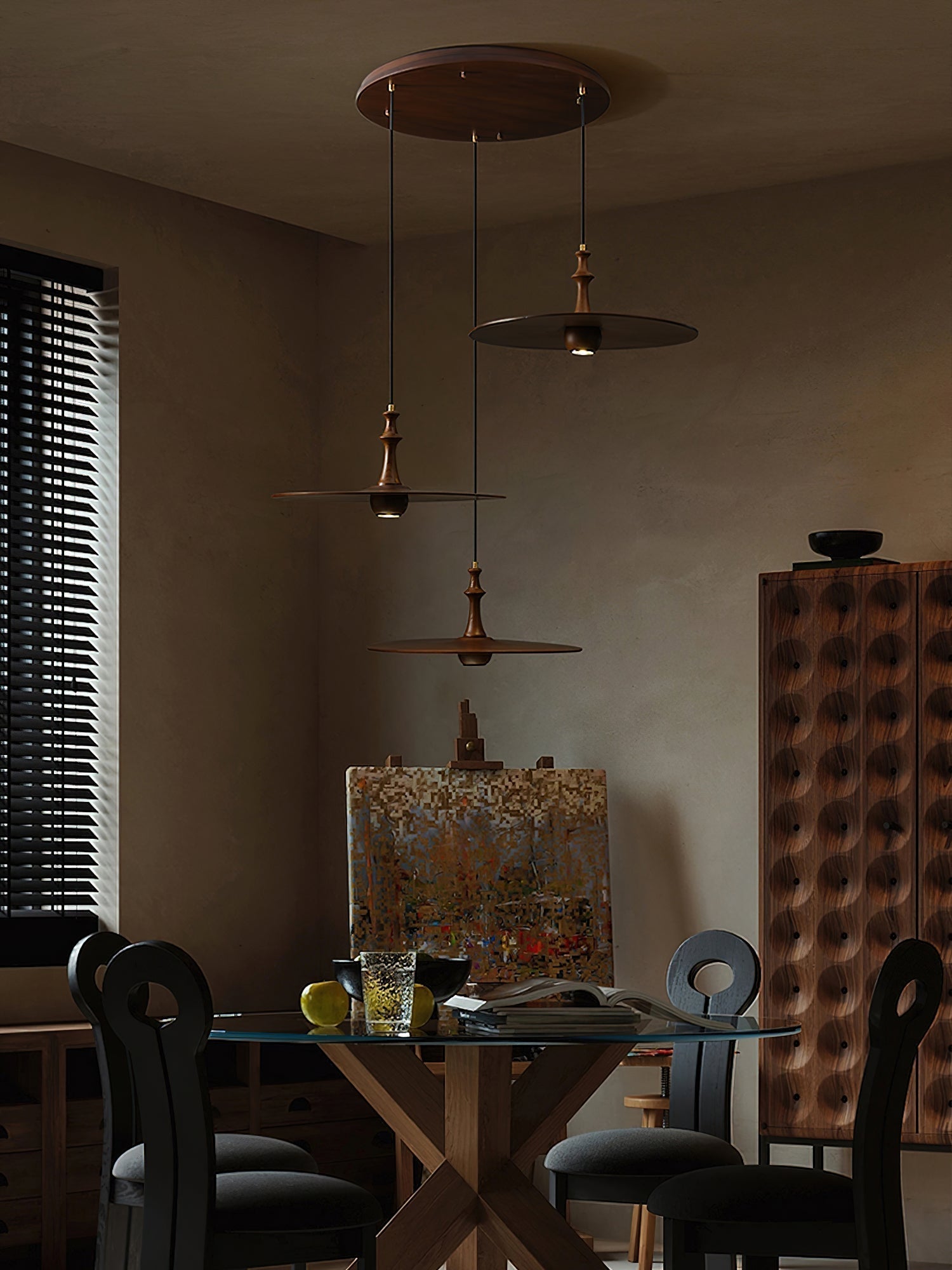 Spindle Disc Pendant Lamp Pendant light