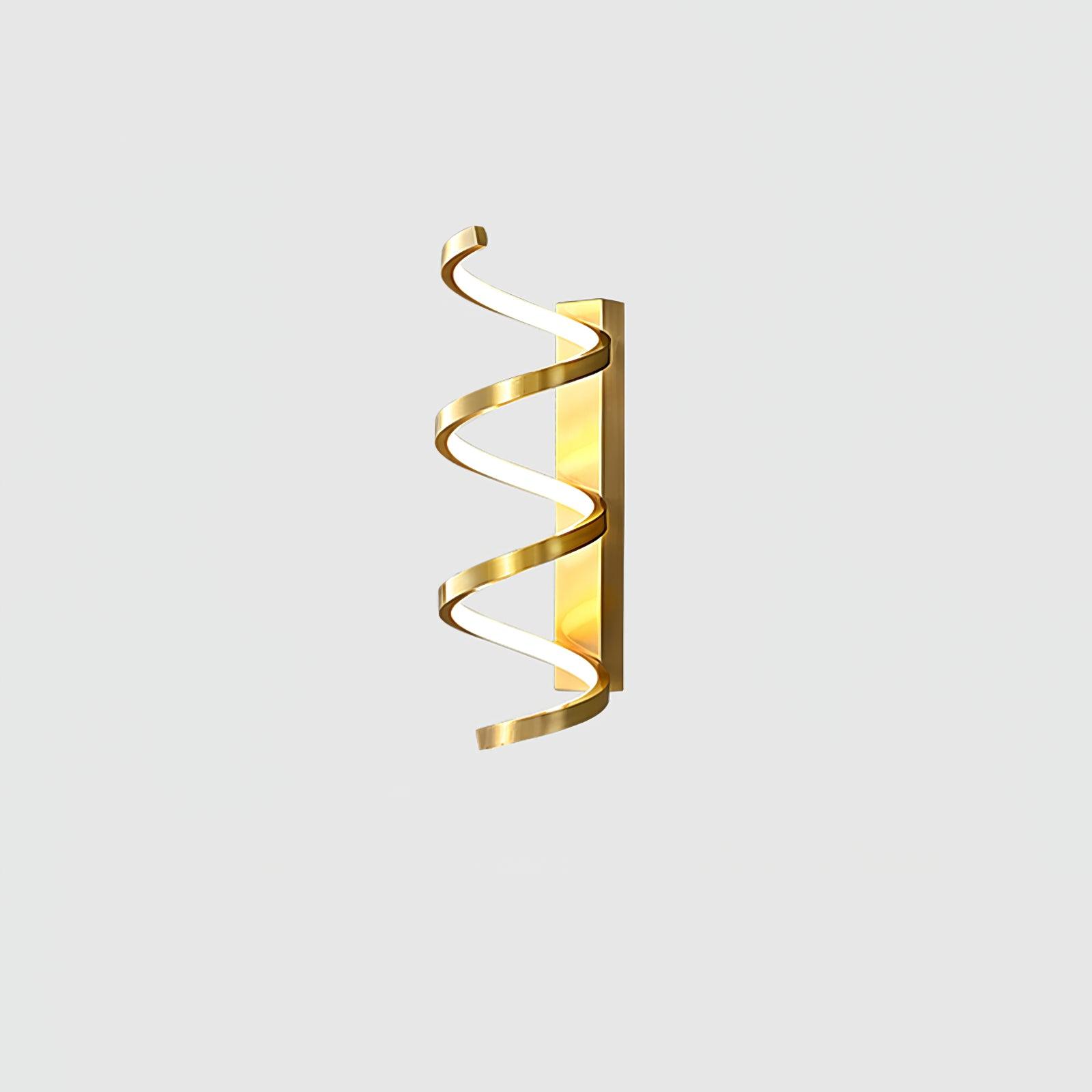 Spiral Wall Light Dia 5.5″ x H 16.5″ / Dia 14cm x H 42cm / Brass / Three-Color Changing Light Wall lamp
