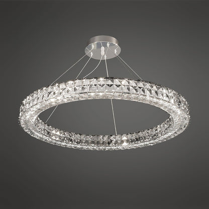 Spiridon Chandelier Dia 31.5″ x H 59″ / Dia 80cm x H 150cm / Silver / Warm White Chandelier