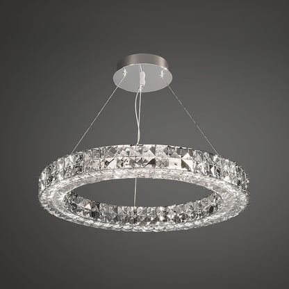 Spiridon Chandelier Dia 23.6 ″ x H 59″ / Dia 60cm x H 150cm / Silver / Warm White Chandelier