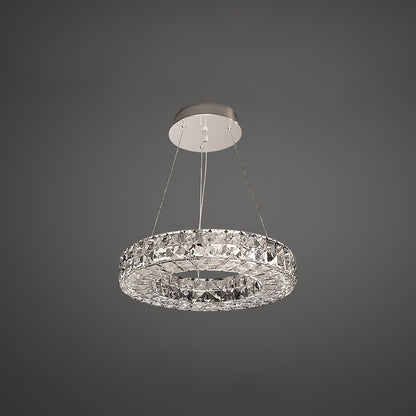 Spiridon Chandelier Dia 15.7″ x H 59″ / Dia 40cm x H 150cm / Silver / Warm White Chandelier