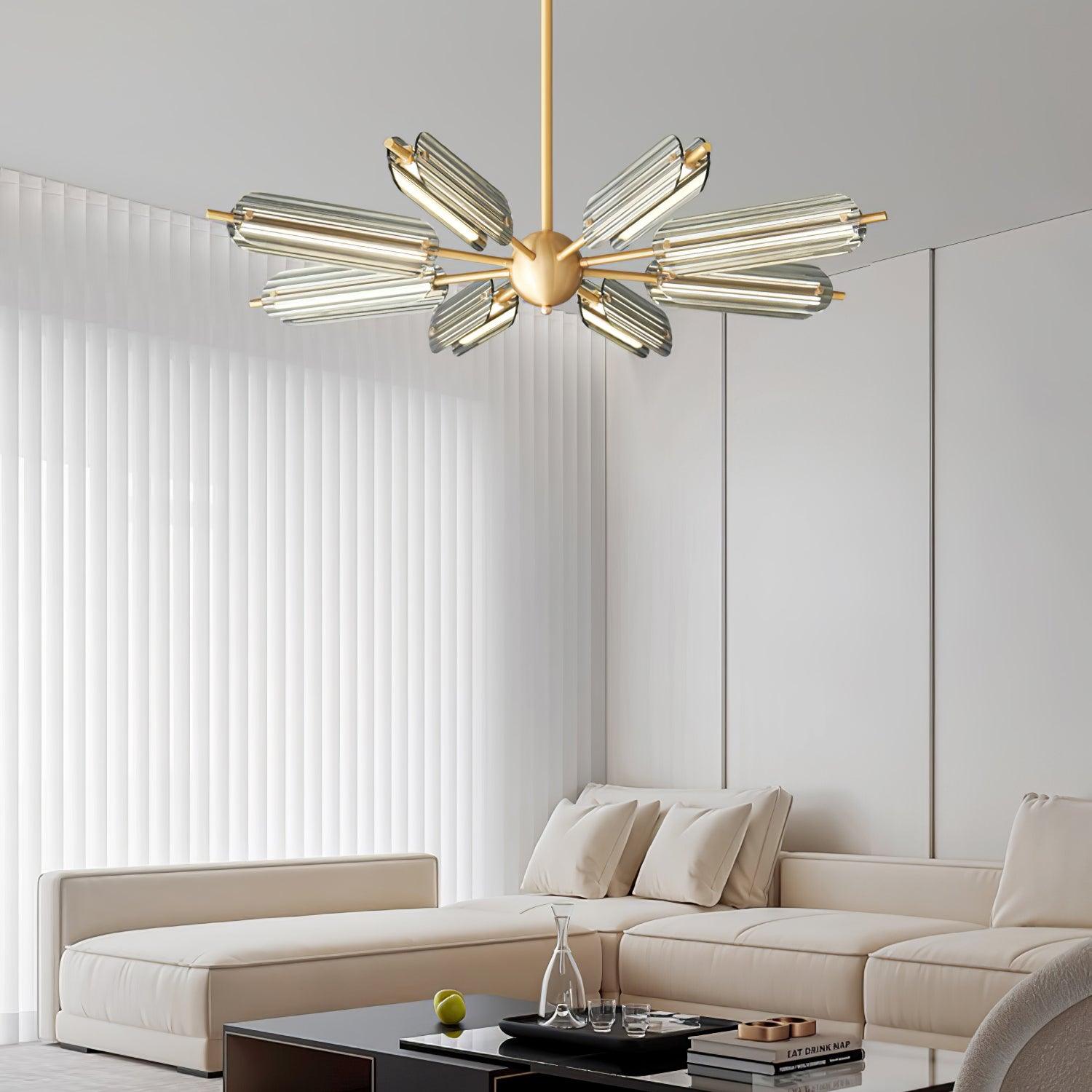 Sputnik Brass Chandelier Chandelier