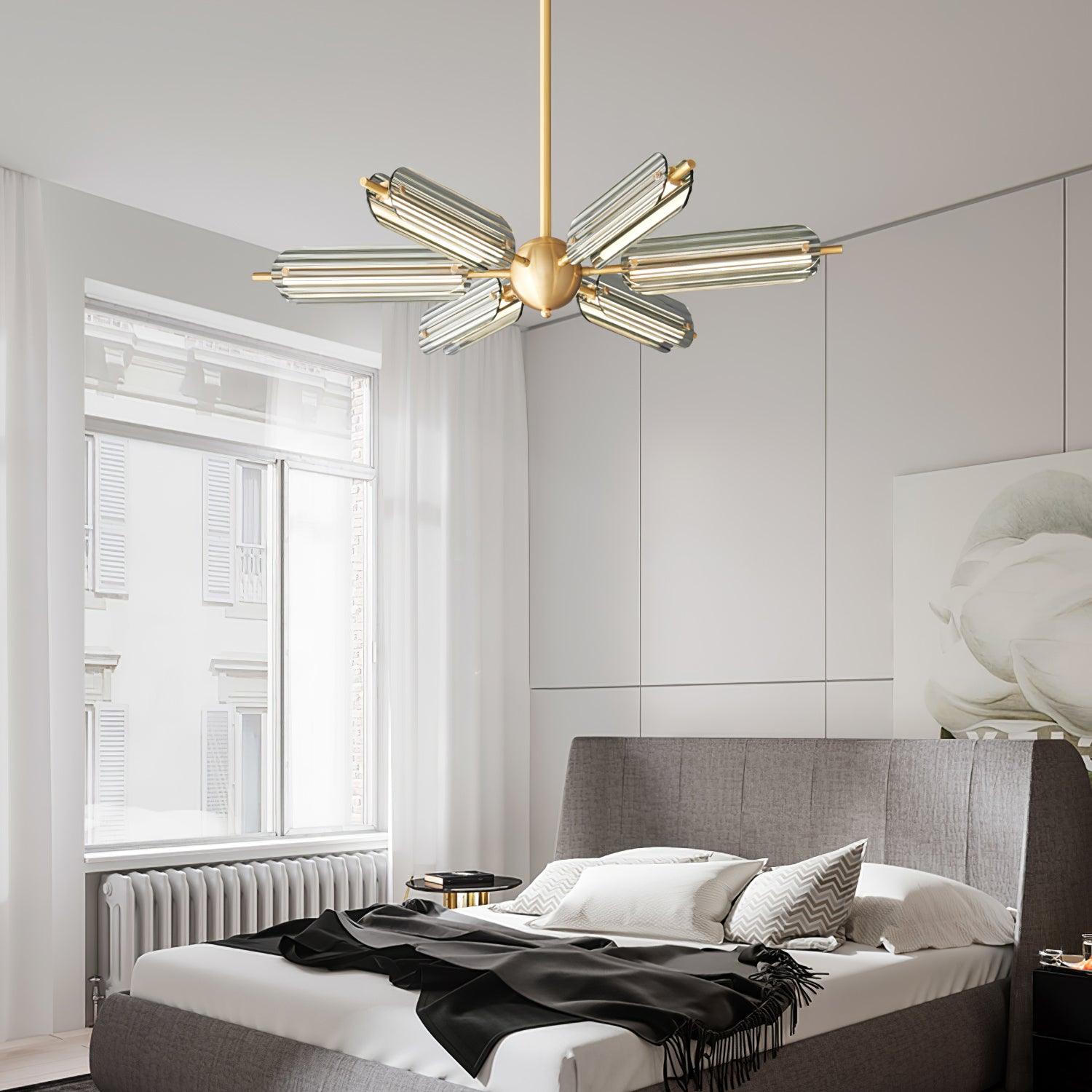 Sputnik Brass Chandelier Chandelier