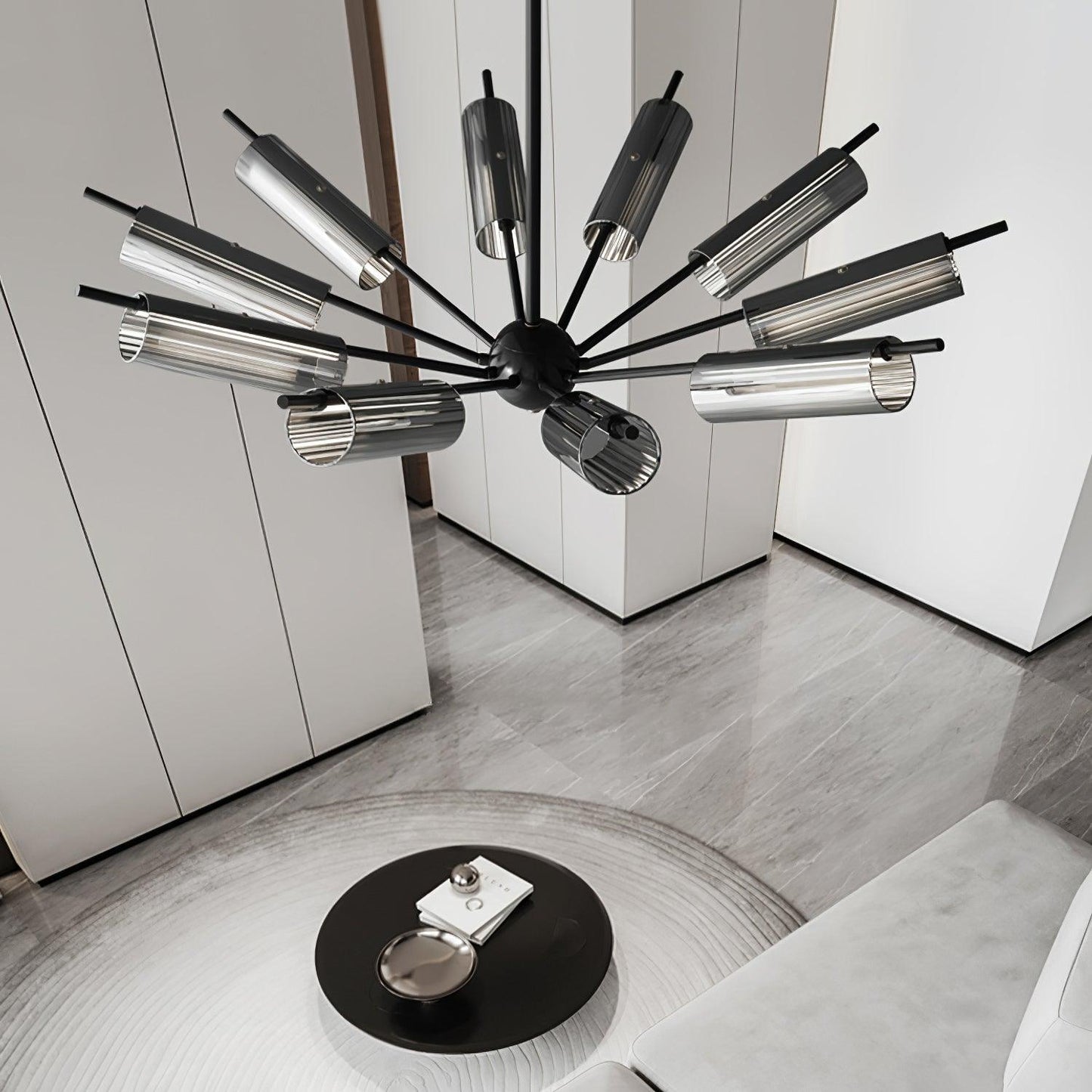 Sputnik Brass Chandelier Chandelier
