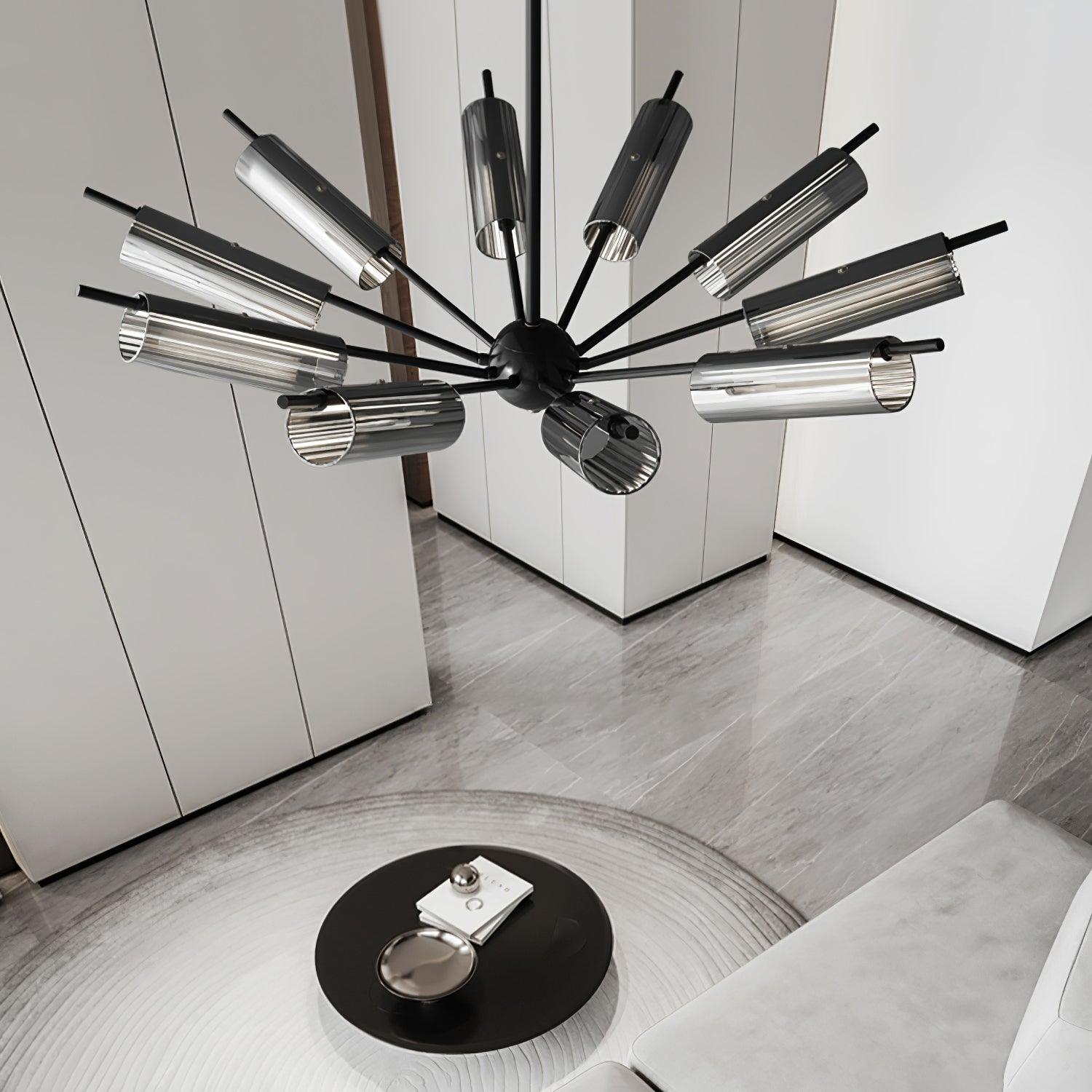 Sputnik Brass Chandelier Chandelier