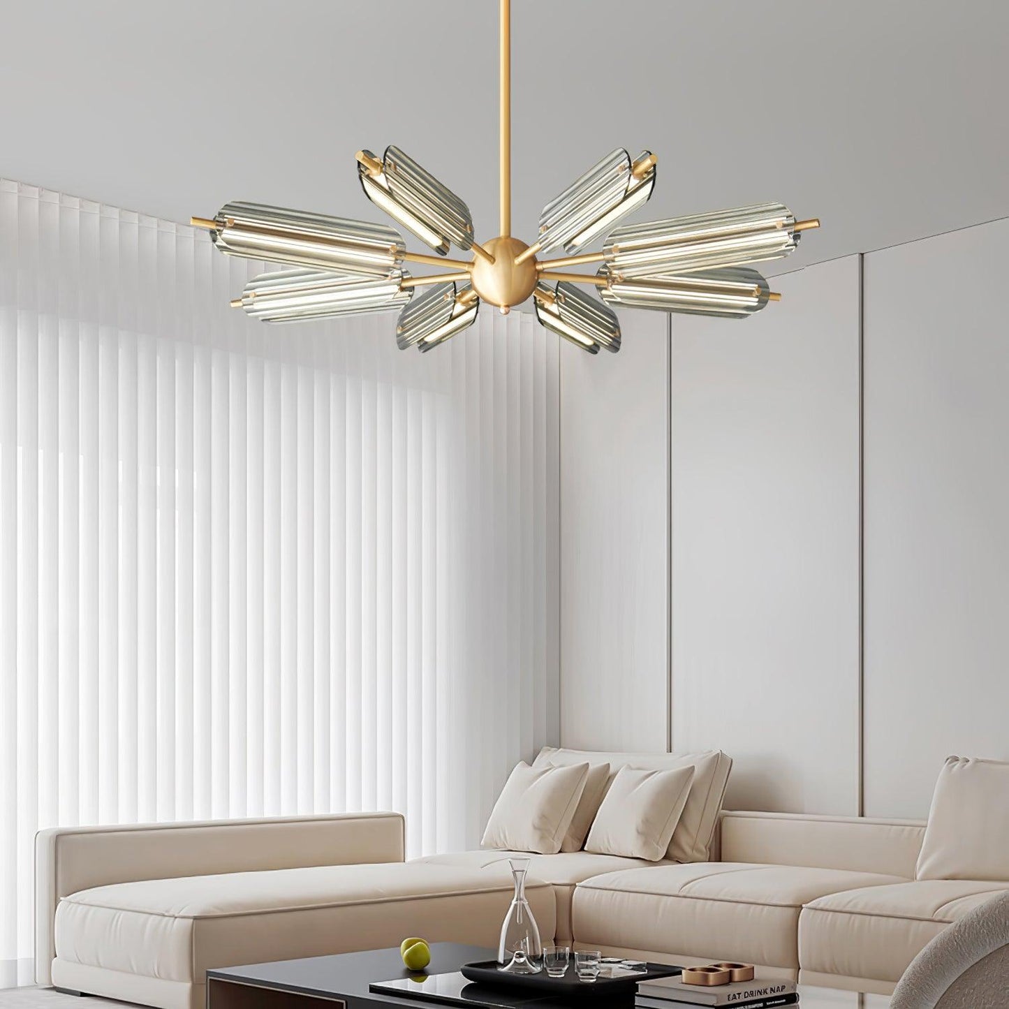 Sputnik Brass Chandelier Chandelier