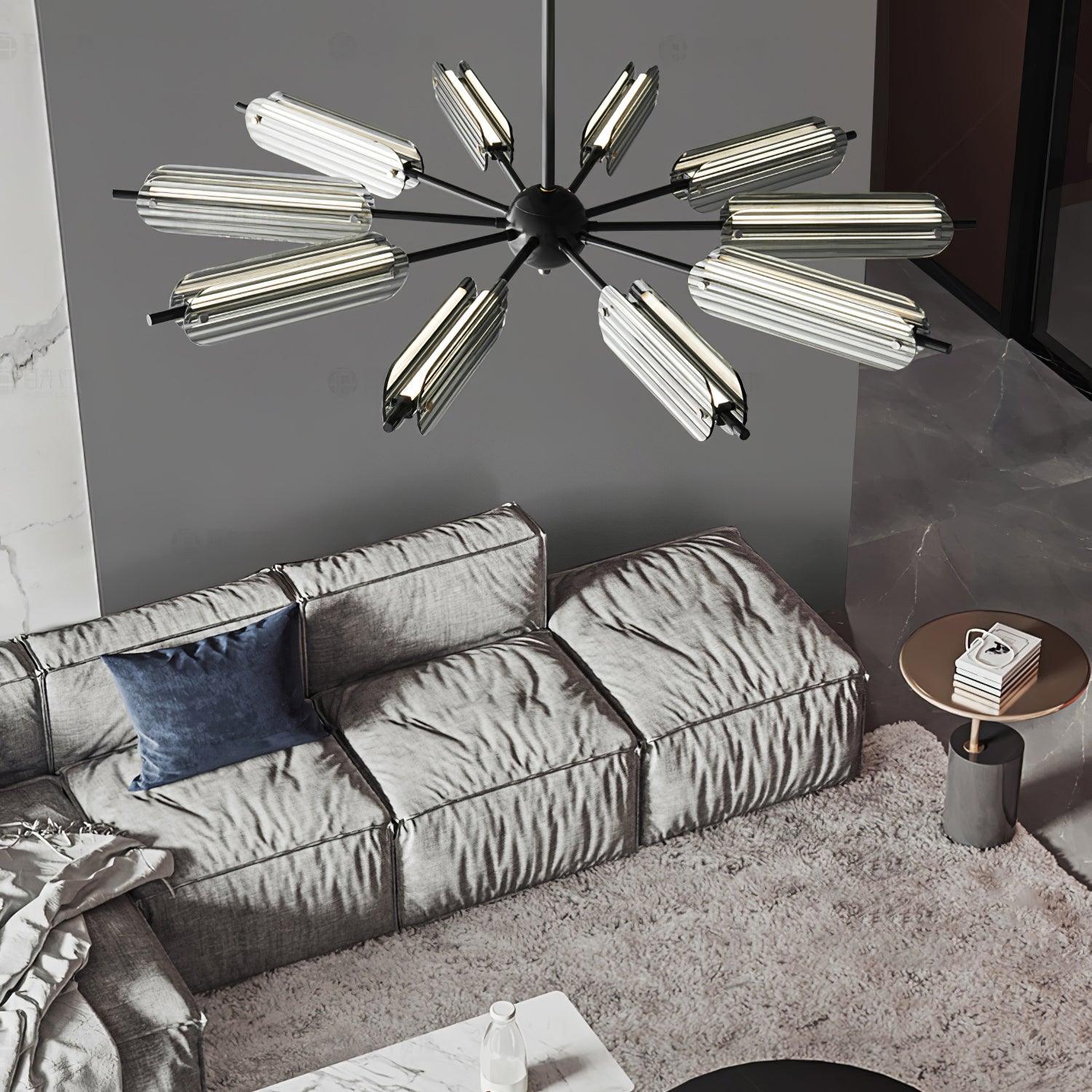 Sputnik Brass Chandelier Chandelier