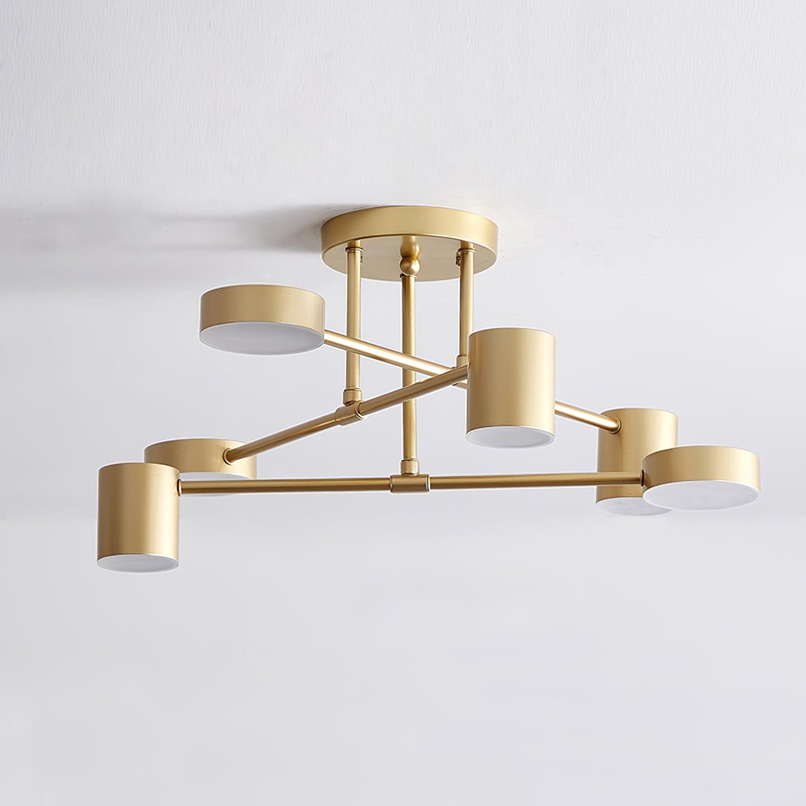 Sputnik Ceiling Light ? 22.4″ x H 9.8″ / Dia 57cm x H 25cm / Gold / Warm light Ceiling lamp