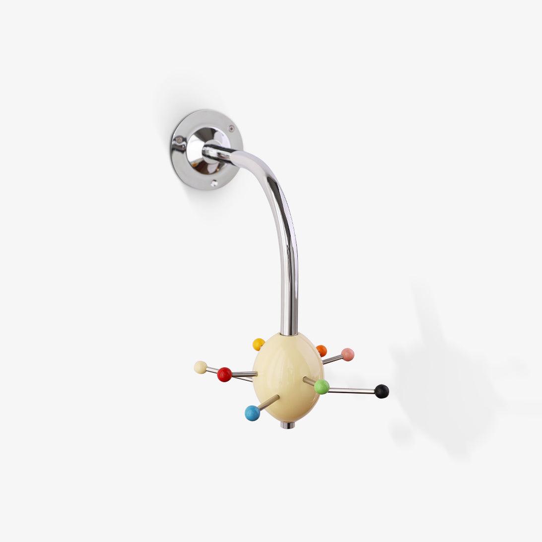 Sputnik Coat Rack Dia 23cm x W 34cm x H 35cm / Dia 9.1″ x W 13.4″ x H 13.8″ / Chrome＆Beige Light source & accessories