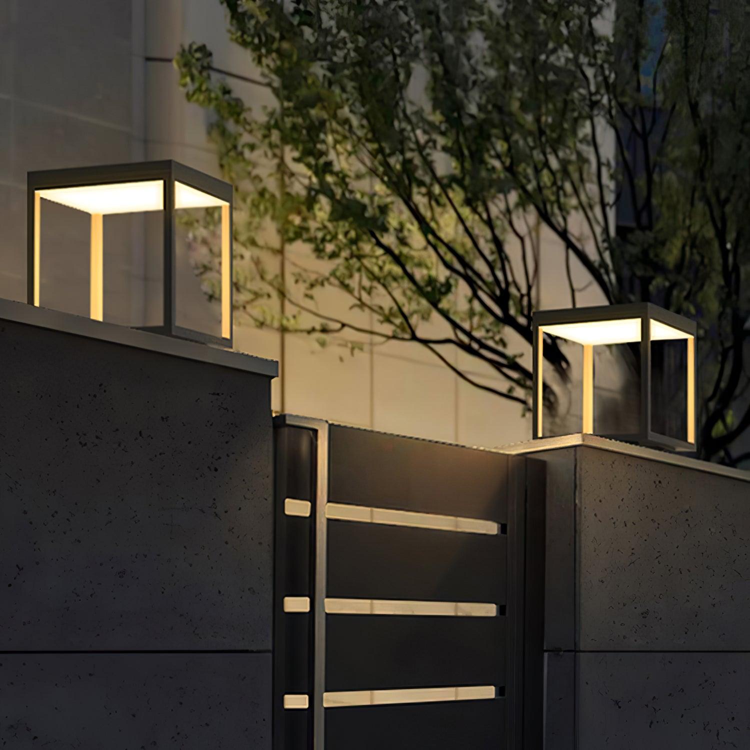 Square Frame Fence Post Garden Light Table lamp