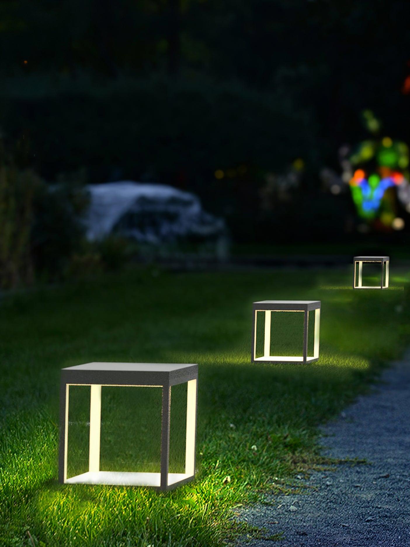Square Frame Fence Post Garden Light Table lamp