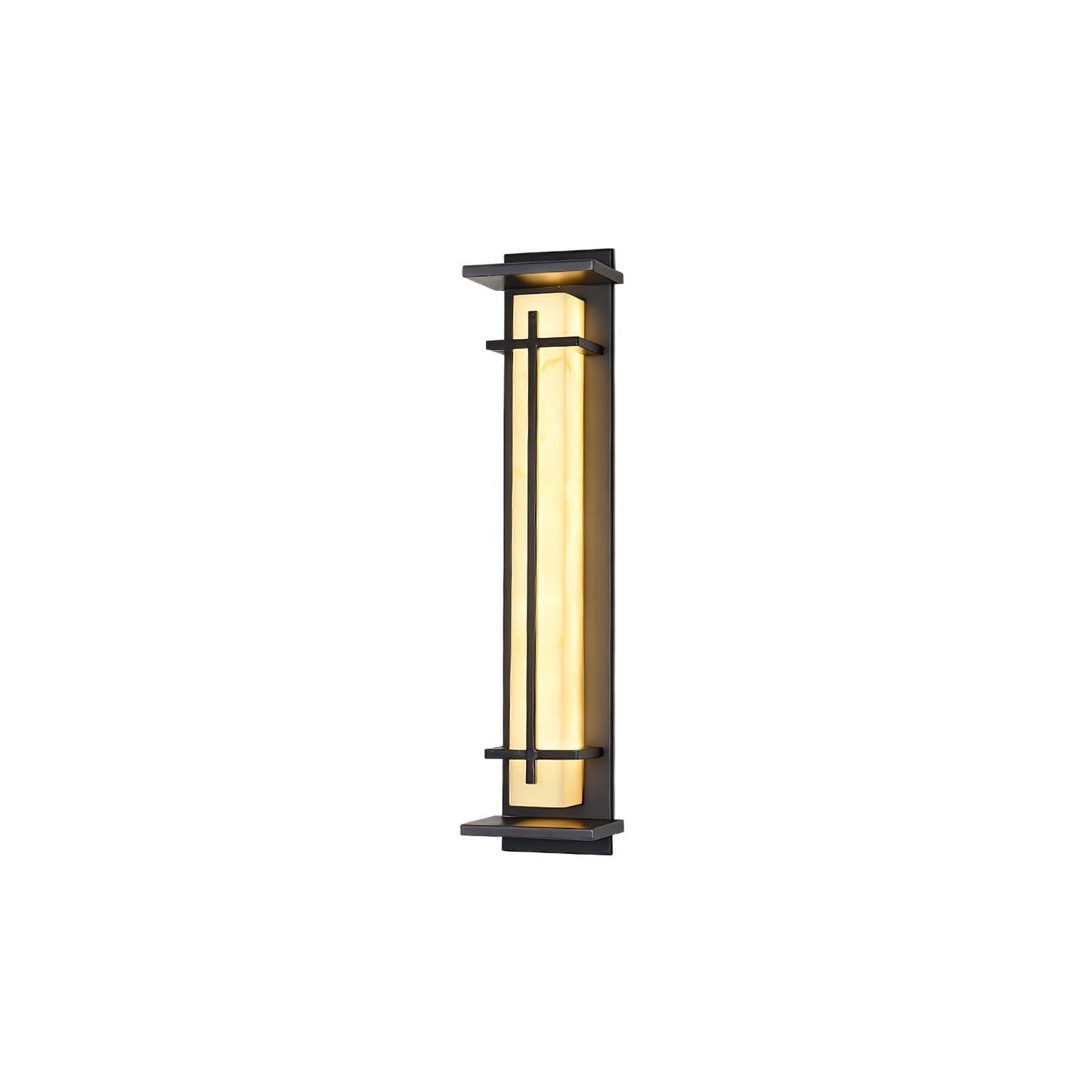 Square Outdoor Wall Light L 4.7″ x W 6.3″ x H 19.7″ / L 12cm x W 16cm x H 50cm / Black & White / Warm Light Wall lamp