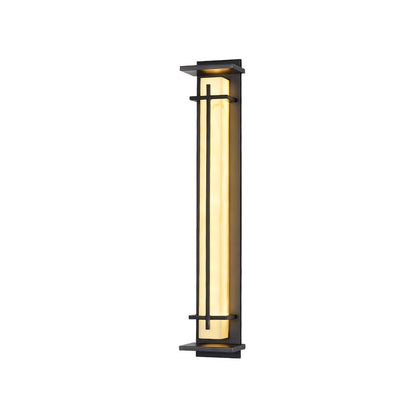Square Outdoor Wall Light L 5.5″ x W 7.9″ x H 39.4″ / L 14cm x W 20cm x H 100cm / Black & White / Warm Light Wall lamp