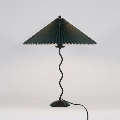 Squiggle Table Lamp Dia 17″ x H 23.6″ / Dia 43cm x H 60cm / Black & Dark green / US Plug Table lamp
