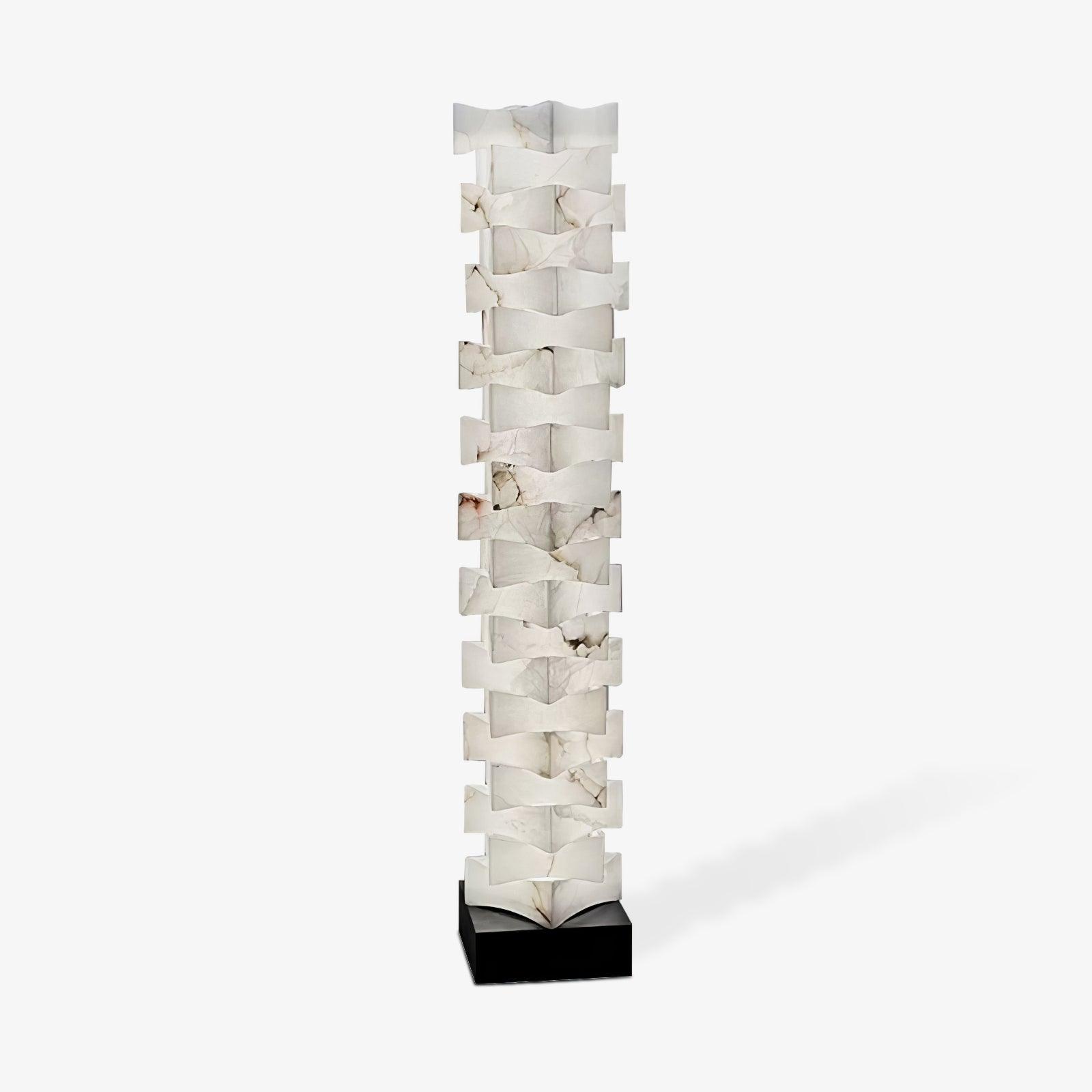 Stacked Alabaster Squares Floor Lamp Floor lamp