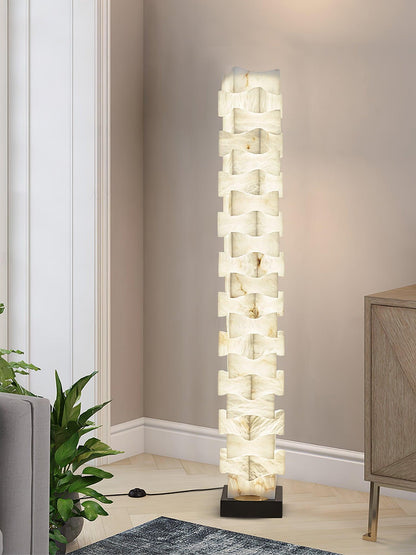 Stacked Alabaster Squares Floor Lamp Floor lamp