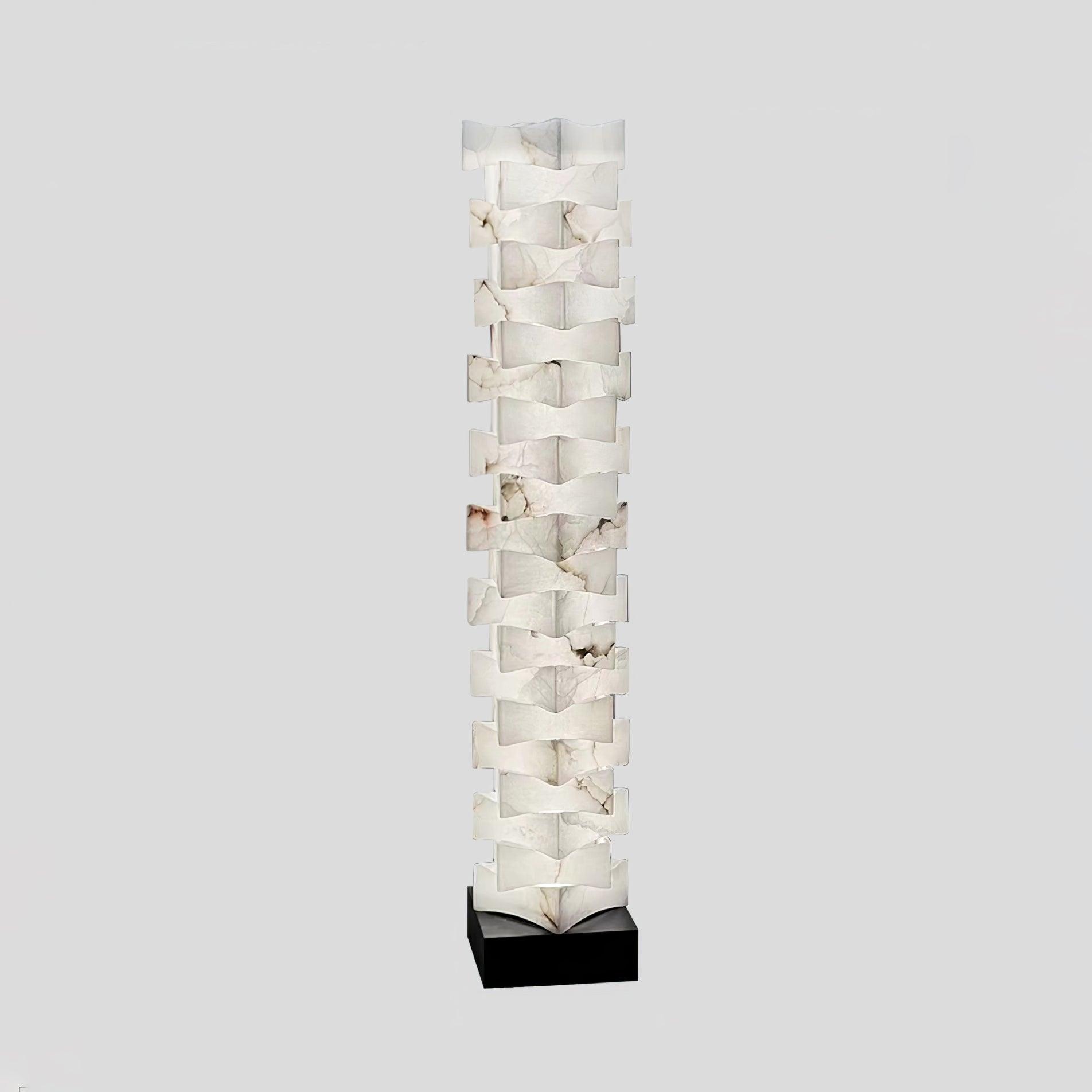 Stacked Alabaster Squares Floor Lamp Floor lamp
