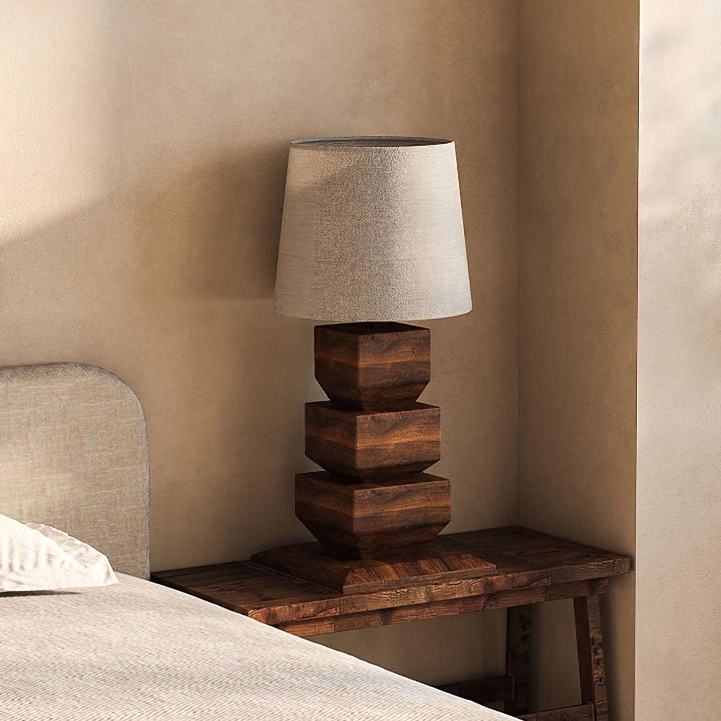 Stacked Wooden Table Lamp Table lamp