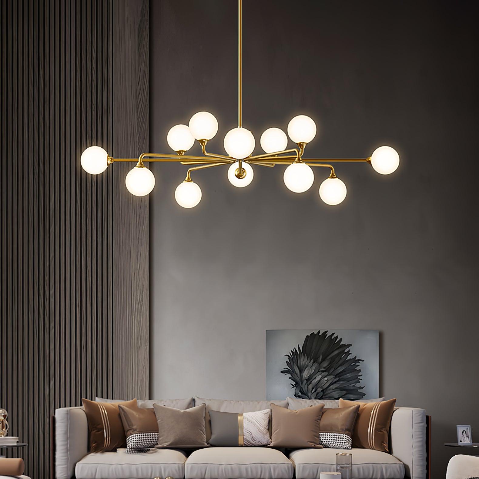 Staggered Glass Globes Chandelier Chandelier