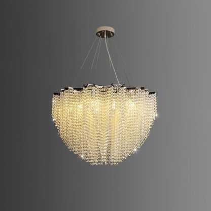 Stalizi Crystal chandelier ? 31.5″ x H 19.7″ / Dia 80cm x H 50cm / Chrome & Clear Crystal Chandelier
