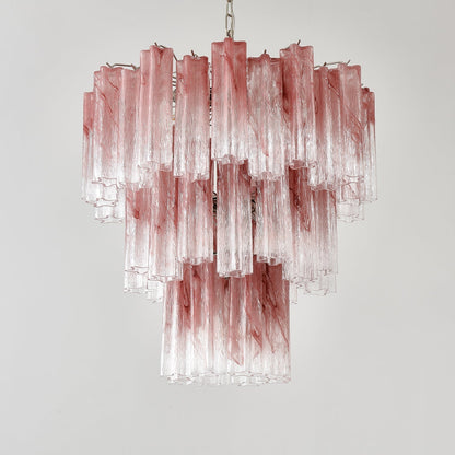 Starlight Rose Chandelier Dia 66cm x H 68cm / ? 26.1″ x H 26.8″ / Pink & Chrome Chandelier