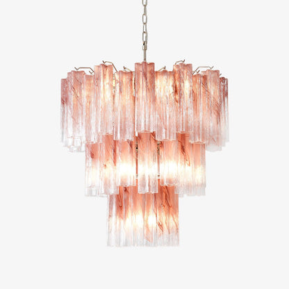 Starlight Rose Chandelier Dia 66cm x H 68cm / ? 26.1″ x H 26.8″ / Pink & Chrome Chandelier