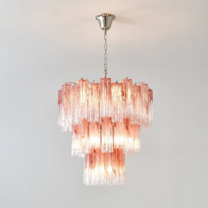 Starlight Rose Chandelier Dia 66cm x H 68cm / ? 26.1″ x H 26.8″ / Pink & Chrome Chandelier