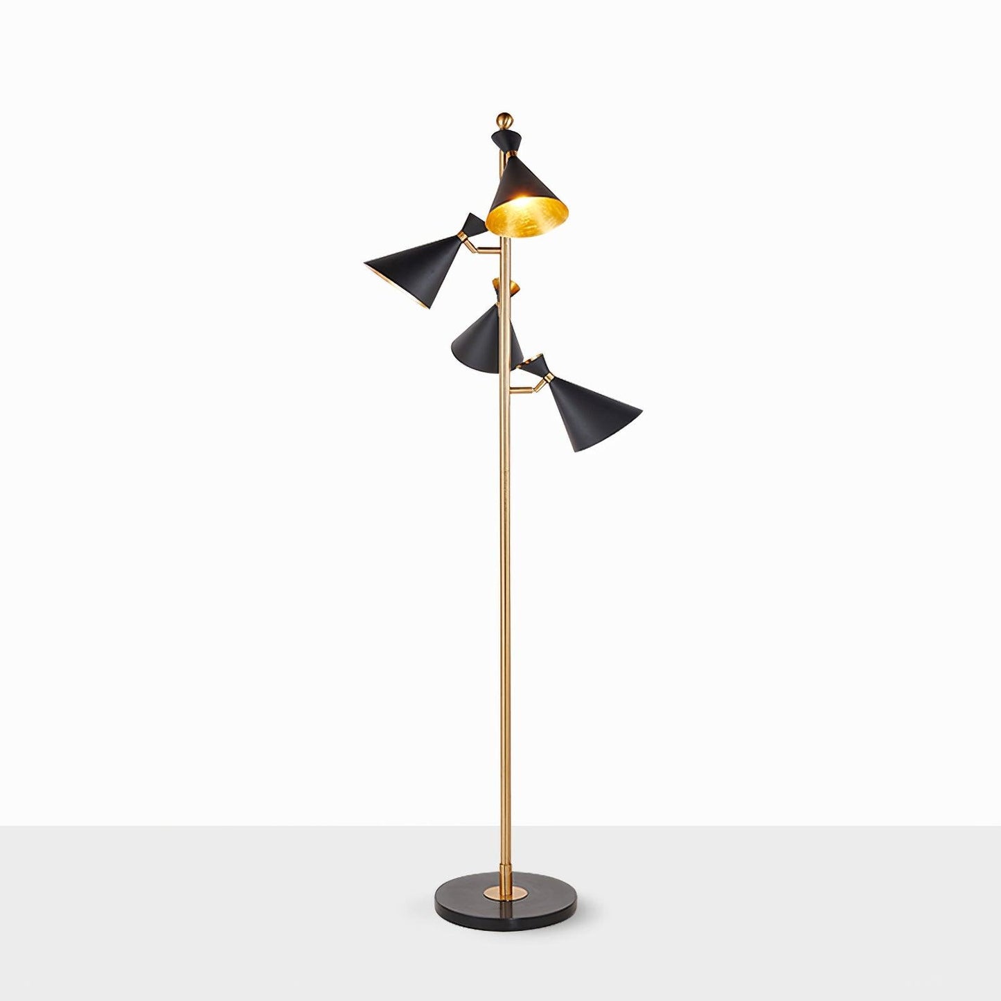 Stilnovo Adjustable Floor Lamp Dia 23.6″ x H 66.9″ / Dia 60cm x H 177m / Gold + Black / US plug Floor lamp
