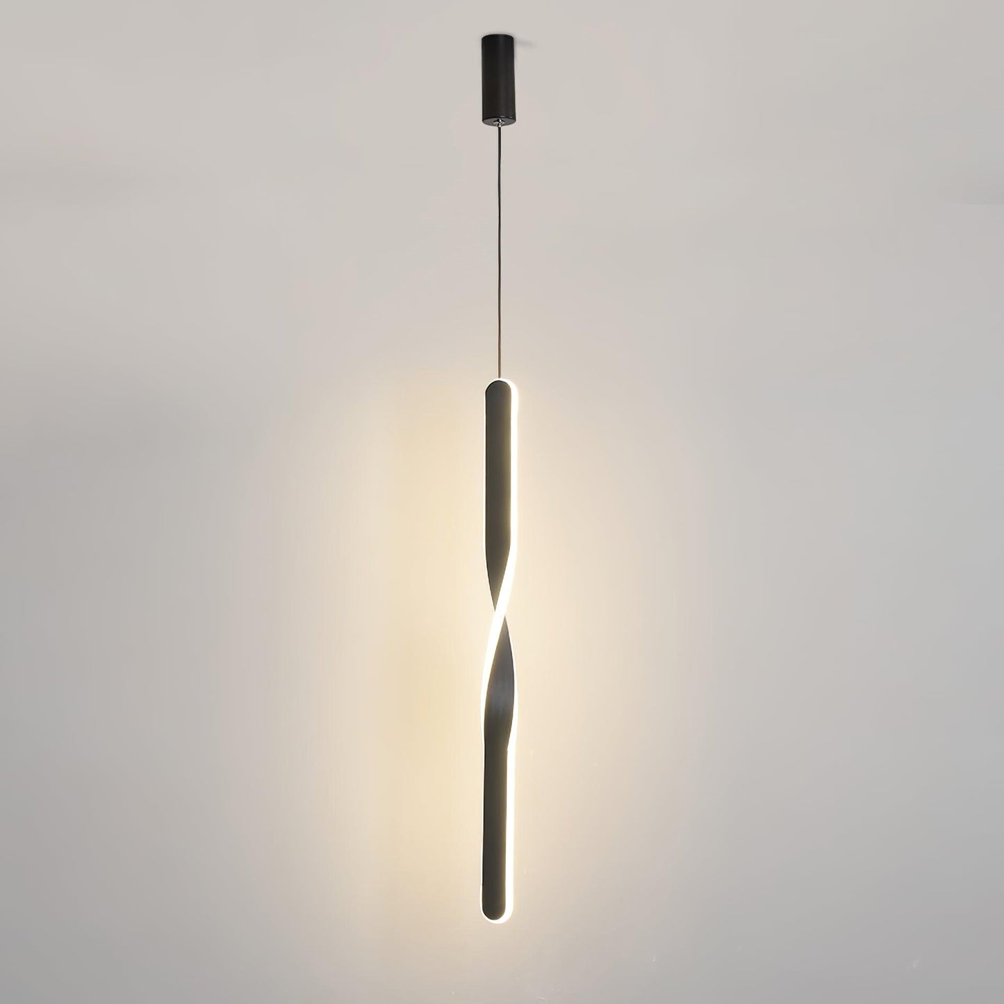 Stix Pendant Light Model B: ? 1.7″ x H 23.6″ / Dia 4.2cm x H 60cm / Black / Warm Light Pendant light