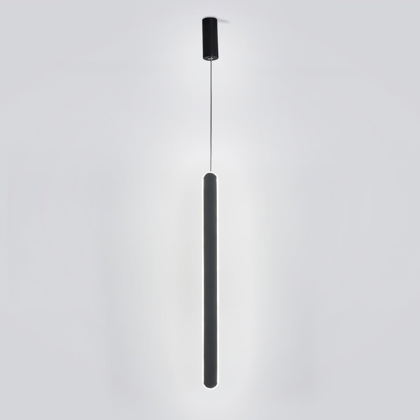 Stix Pendant Light Model A: ? 1.7″ x H 23.6″ / Dia 4.2cm x H 60cm / Black / Warm Light Pendant light
