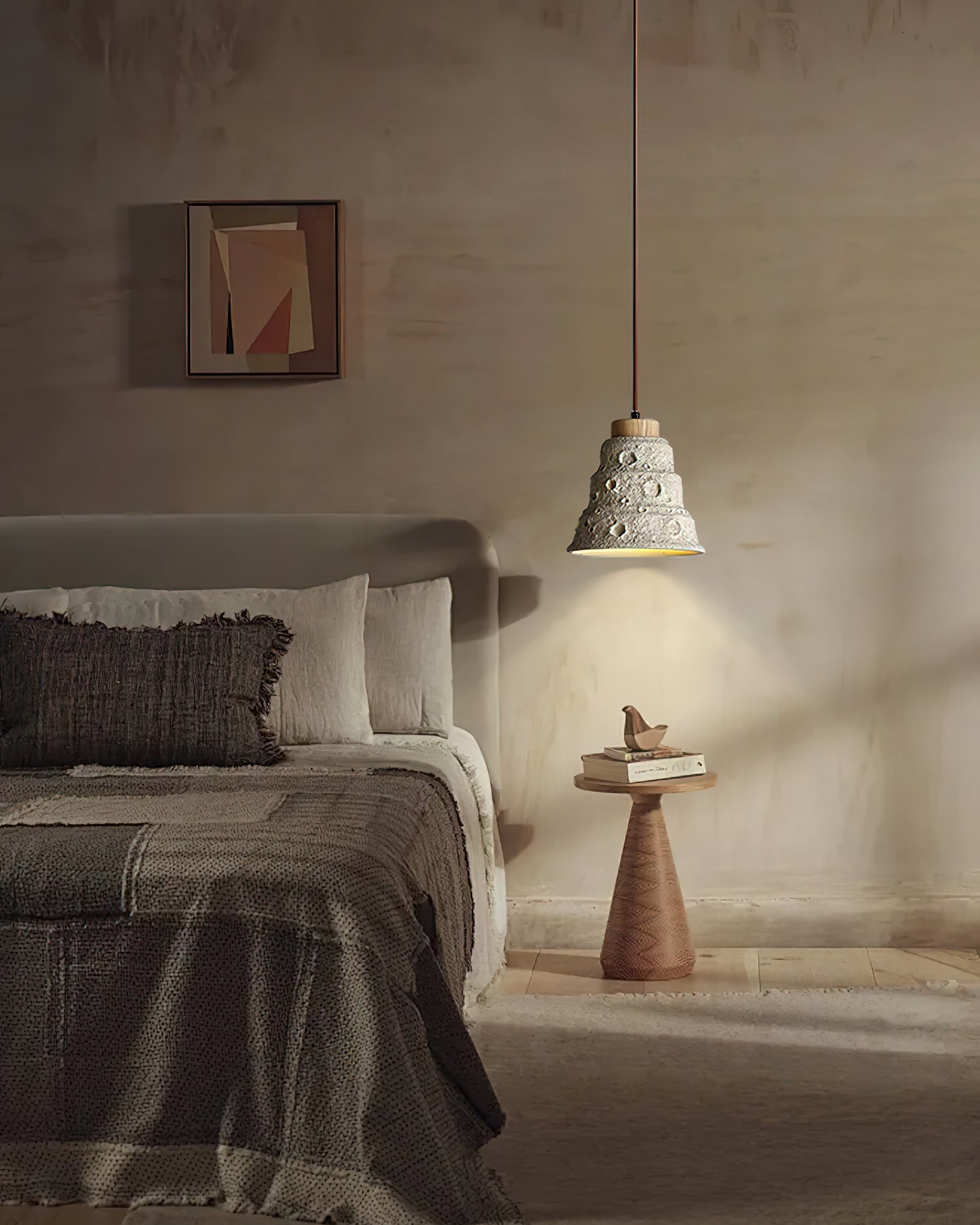 Stone Bell Pendant Light Dia 7.1″ x H 7.1″ / Cement Grey pendant Lamp