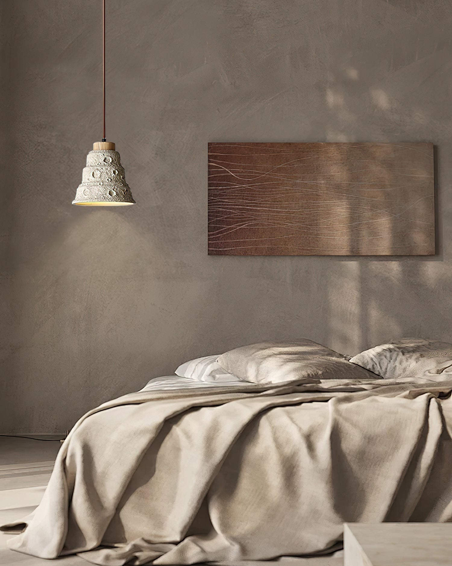Stone Bell Pendant Light Dia 7.1″ x H 7.1″ / Cement Grey pendant Lamp