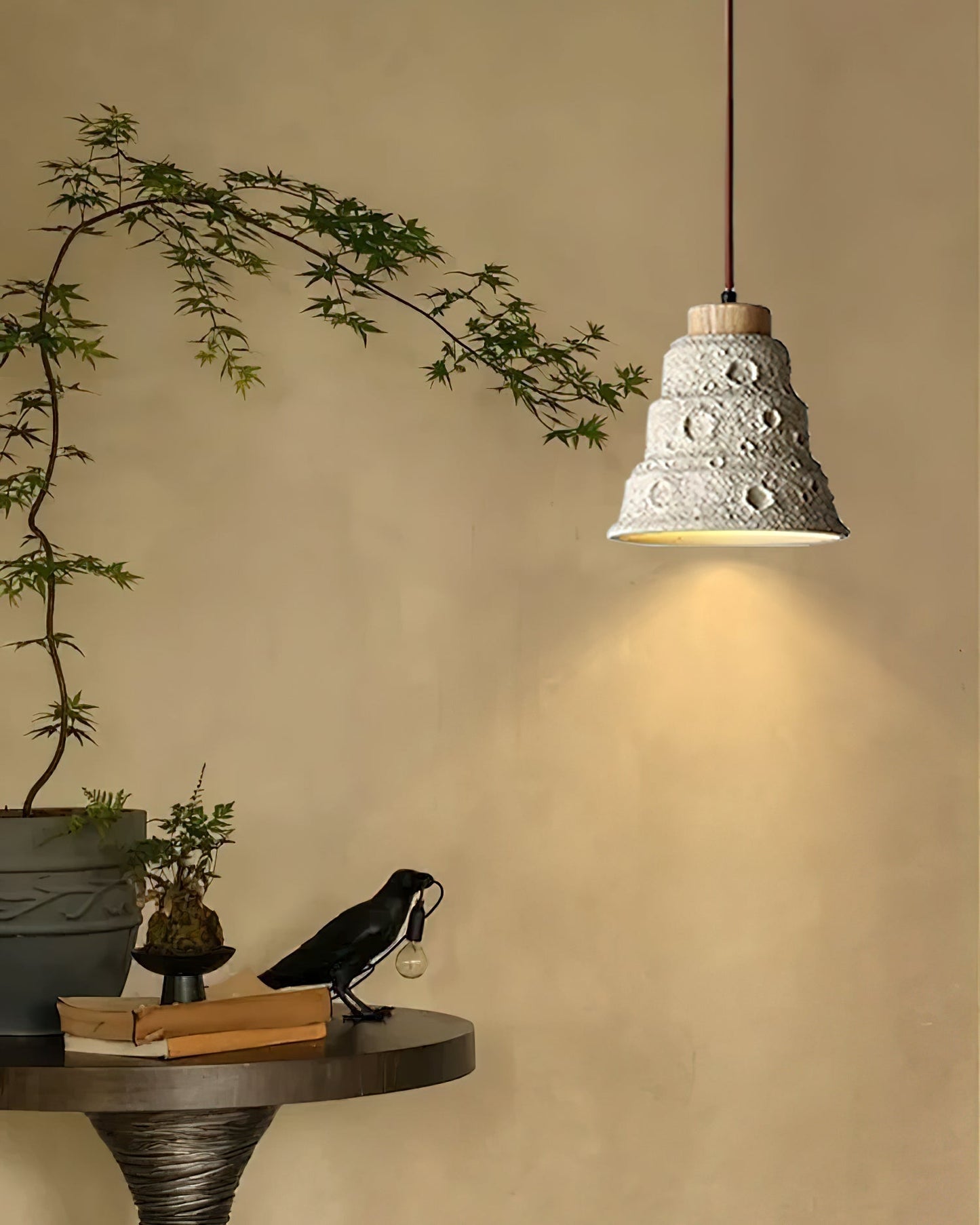 Stone Bell Pendant Light Dia 7.1″ x H 7.1″ / Cement Grey pendant Lamp